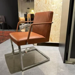 Sessel Chancellor Conference Leder SC75 Cognac Braun mit Arm