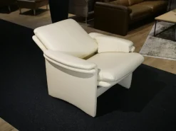 Sessel City Bezug Leder 42.310 Beige Mit Hocker