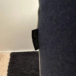 Sessel City Schlafsessel Stoff Felt Melange Blau Gestell Aluminiumfarbig Mit Kissen