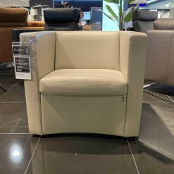 Sessel Cl 142.15 Leder 43.400 Stone Drehteller mit Rückholfeder