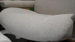 Sessel Consul L Stoff Daisy Sand Beige Gestell Classic Eiche Gebeizt Inklusive Hocker