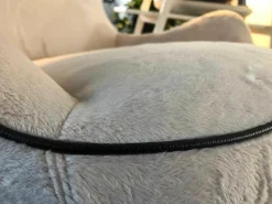 Sessel Contessa 1956 Stoff Yukon Snow Keder Schwarz Gestell Schwarz