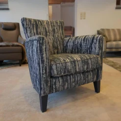 Sessel Contessa BW 109 1000 Stoff Graublau Jab 9-2366-050 Füße Graublau Massivholz Schwarz Lackiert