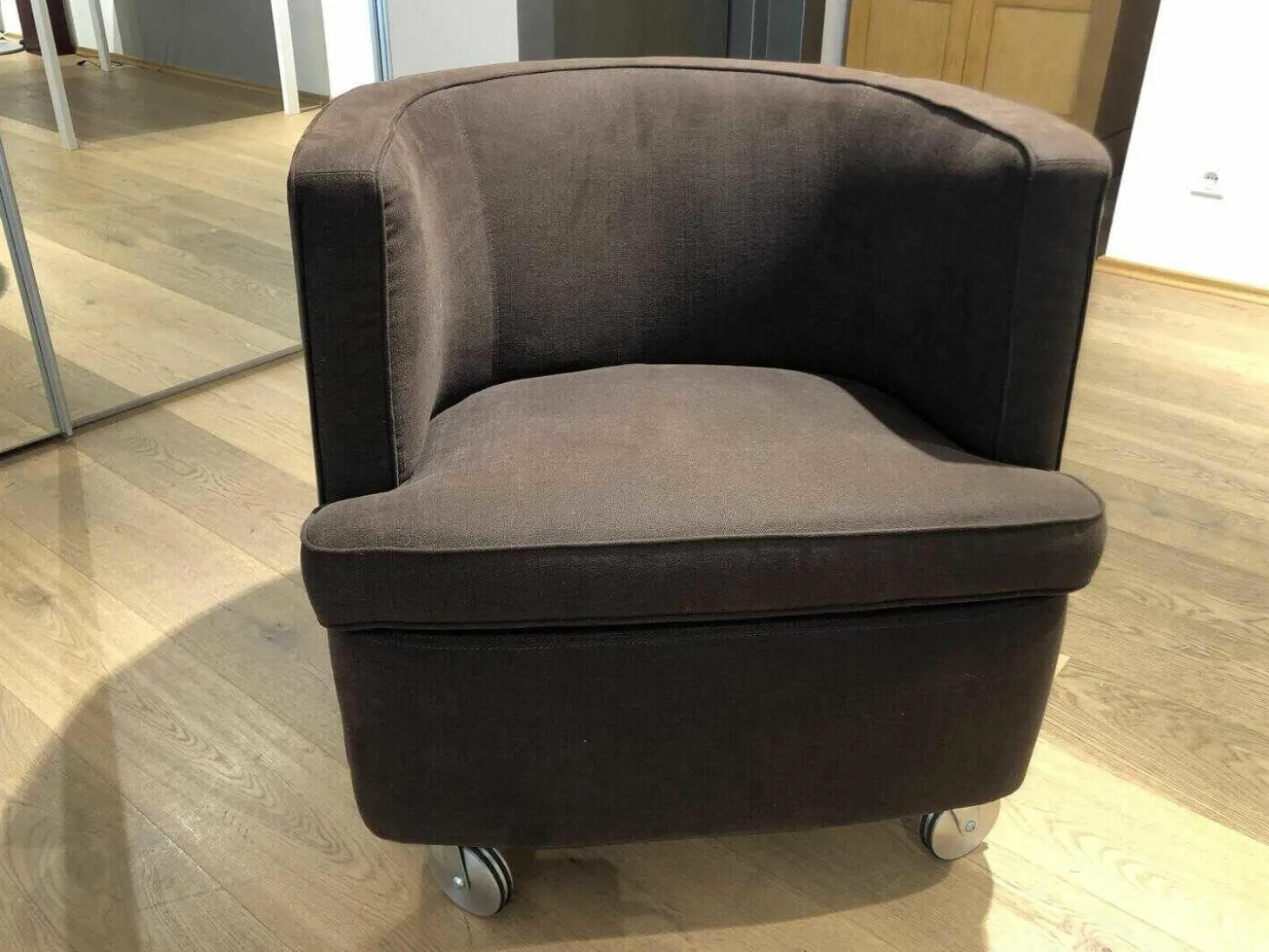 Sessel Corso Stoff PG 1 Braun auf Rollen