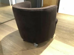 Sessel Corso Stoff PG 1 Braun auf Rollen