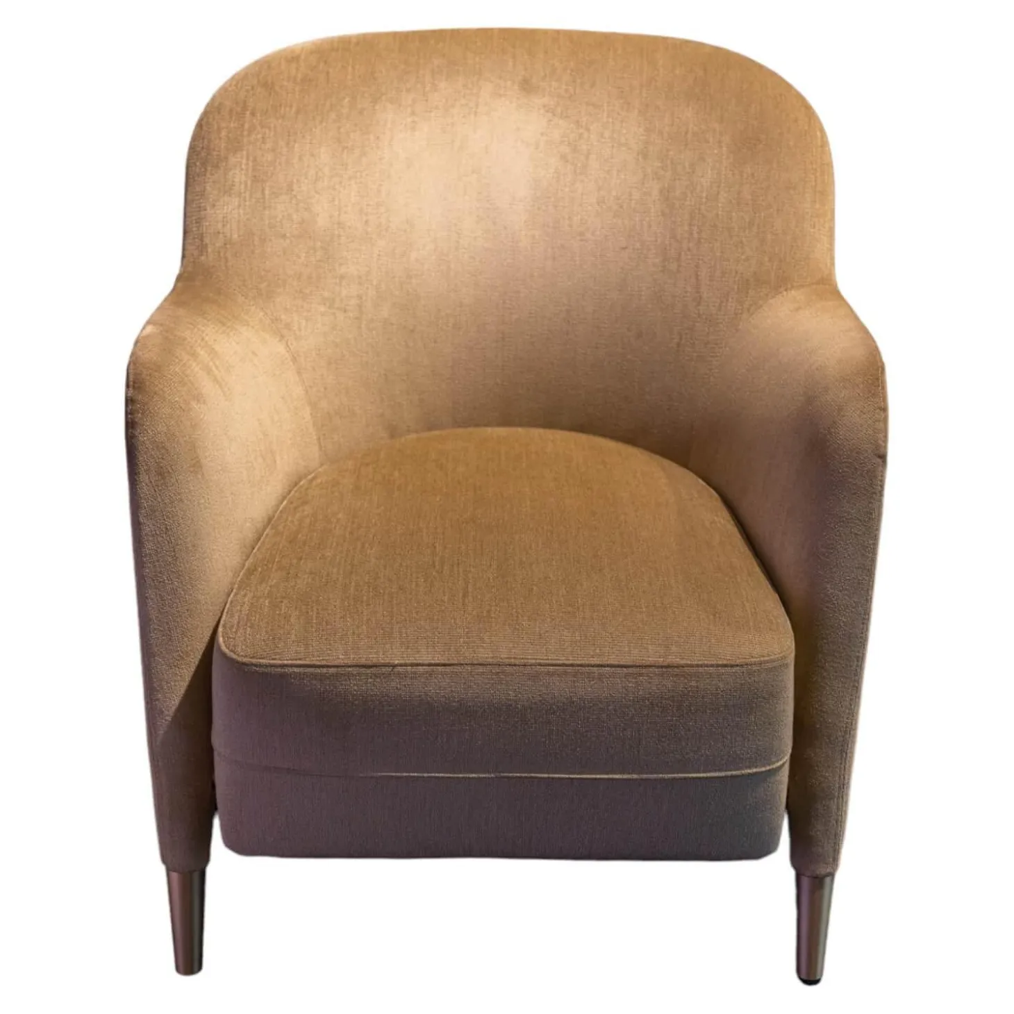 Sessel D.151.4 Bezug Stoff Kubrick K 1951 Beige Gestell Amerikanisches Nussbaumholz