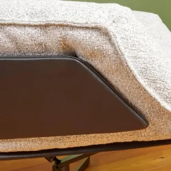 Sessel Daron Hoch Stoff Alice IP 1750 171 Beige Grau Kreuzfuß Schwarz Matt