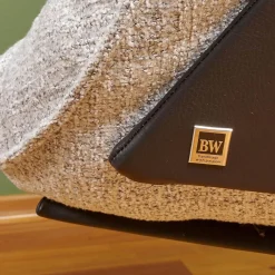 Sessel Daron Hoch Stoff Alice IP 1750 171 Beige Grau Kreuzfuß Schwarz Matt