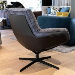 Sessel Daron Niedrig Stoff Megan BW1772-191 Leder Normandie Schwarz