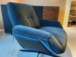 Sessel Daron Stoff City Velvet Reloaded Rauchblau Sternfuß Matt Schwarz