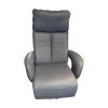 Sessel Dreamline 02 Leder Vivre Steel Grau Metall Drehteller V6 Mit Turn Und Move Funktion