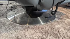 Sessel Dreamline 02 Leder Vivre Steel Grau Metall Drehteller V6 Mit Turn Und Move Funktion