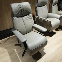 Sessel Easy Swing 7061 4551 Leder 24 Longlife Stahl Grau Sterngestell Anthrazit Metall Pulverbeschichtet