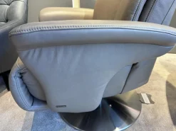 Sessel Easy Swing 7627 Leder Soft-Nappa Shadow Braun mit Gasdruckfeder