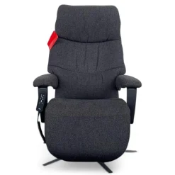 Sessel Easy Swing Medium Stoff Q2 Melange Cola Schwarz Sternfuß Metall Pulverbeschichtet Anthrazit 2 Motorig Mit Aufstehhilfe