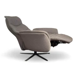 Sessel Easy Swing Stoff Aquaclean 03 Kiesel Grau Sternfuß Metall Anthrazit Pulverbeschichtet Manuell Verstellbar