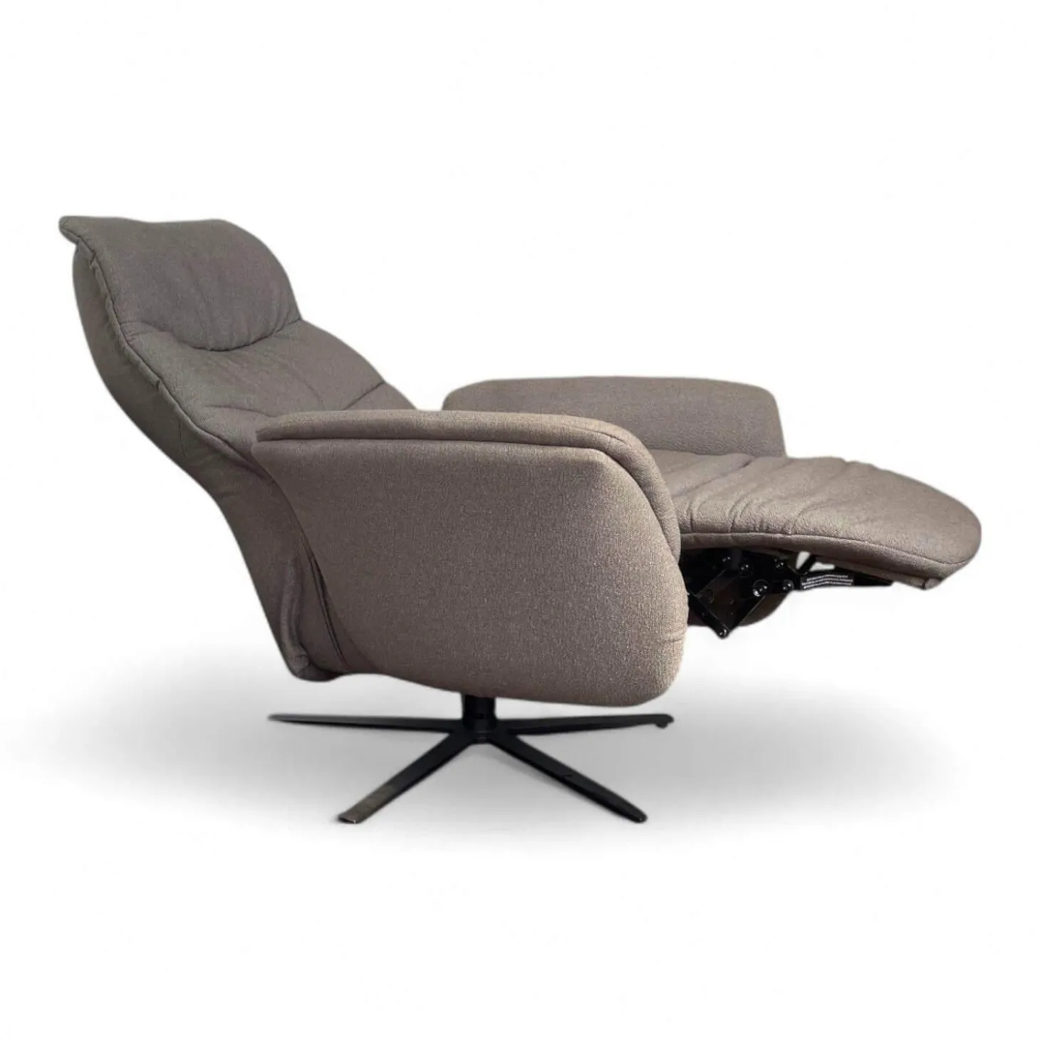 Sessel Easy Swing Stoff Aquaclean 03 Kiesel Grau Sternfuß Metall Anthrazit Pulverbeschichtet Manuell Verstellbar