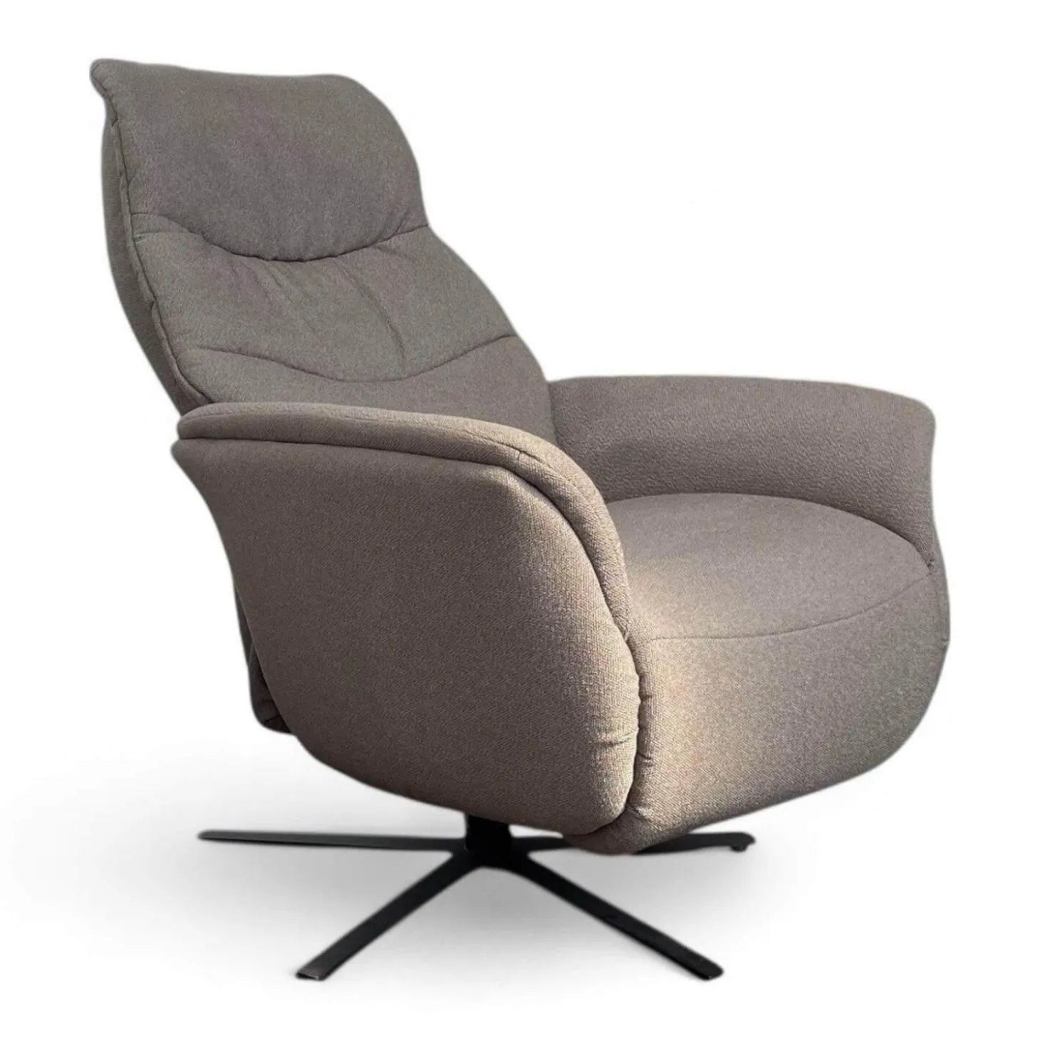 Sessel Easy Swing Stoff Aquaclean 03 Kiesel Grau Sternfuß Metall Anthrazit Pulverbeschichtet Manuell Verstellbar