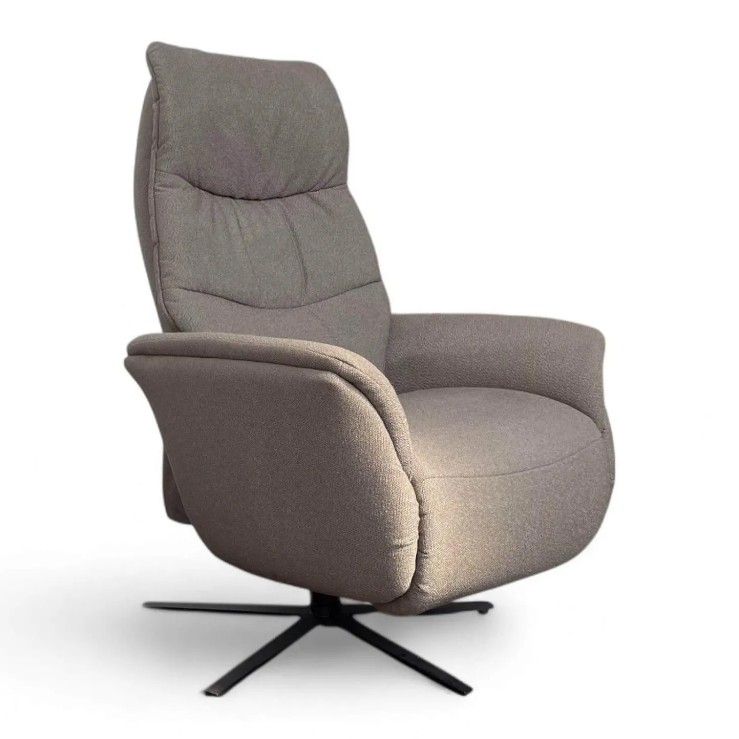 Sessel Easy Swing Stoff Aquaclean 03 Kiesel Grau Sternfuß Metall Anthrazit Pulverbeschichtet Manuell Verstellbar