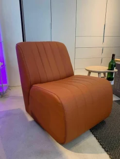 Sessel Ernest Leder Comfort Mattone Braun