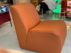 Sessel Ernest Leder Comfort Mattone Braun