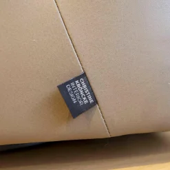 Sessel Ernest Leder Nappa Ash Braun Grau