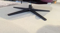 Sessel Fae Stoff Trend Bordeaux Rot Sternfuß Metall Schwarz Mit Kopfteilverstellung