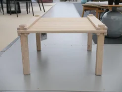 Sessel Farmer Stoff 5091 Mittelgrau Gestell Eiche Natur Geölt Inklusive Tisch