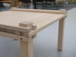 Sessel Farmer Stoff 5091 Mittelgrau Gestell Eiche Natur Geölt Inklusive Tisch