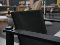 Sessel Farmer Stoff 5094 Schwarz Gestell Esche Schwarz Geölt