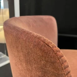 Sessel Febo Stoff Rosa Gestell Silber