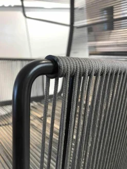 Sessel Fifty Stoff 1 Grau Gestell Schwarz