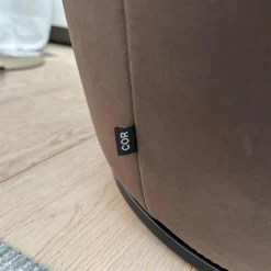 Sessel Flint Drehbar Stoff 14004 Mocca Braun Grrau Außen Leder 492 Braun