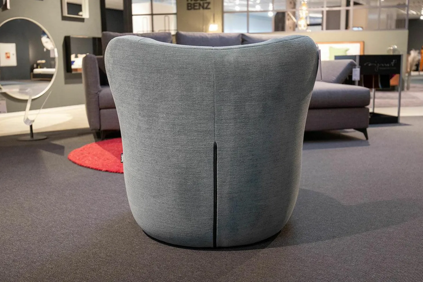 Sessel Freistil 173 Stoff 6514 Blaugrau Grau Inklusive Kunststoffgleiter