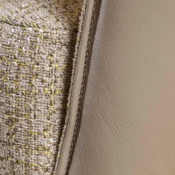 Sessel Fuga Hoch Bezug Innen Stoff James C0013 Außen Leder Lipano Taupe