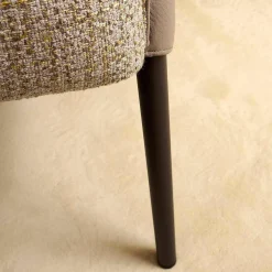 Sessel Fuga Niedrig Bezug Innen Stoff James C0013 Außen Leder Lipano Taupe