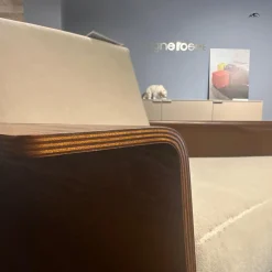 Sessel G 10 Stoff Alpa Arctique Beige Gestell Schwarz Seidenmatt Pulverbeschichtet Armlehnen Buchenmultiplex Furniert