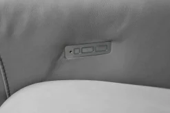 Sessel Galileo Leder Moss Smoke Sternfuß Edelstahl mit elektrischer Relaxfunktion 2-Motorisch