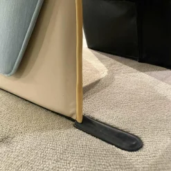 Sessel Gender 570 12 Melange Leder Schwarz Beige Gelb Ice Kissen Stoff Gerrit