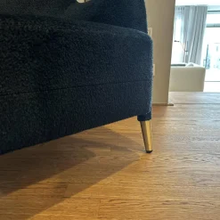 Sessel Gio Ponti D 151 4 Bezug Stoff Wonder WG488 Blue Petrol Blau Korpus Amerikanisch Nussbaum