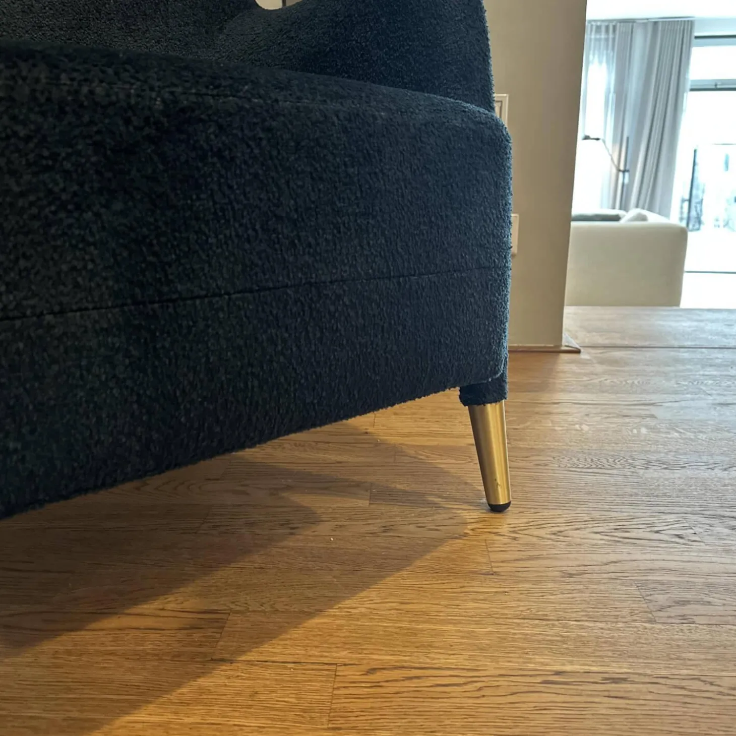 Sessel Gio Ponti D 151 4 Bezug Stoff Wonder WG488 Blue Petrol Blau Korpus Amerikanisch Nussbaum