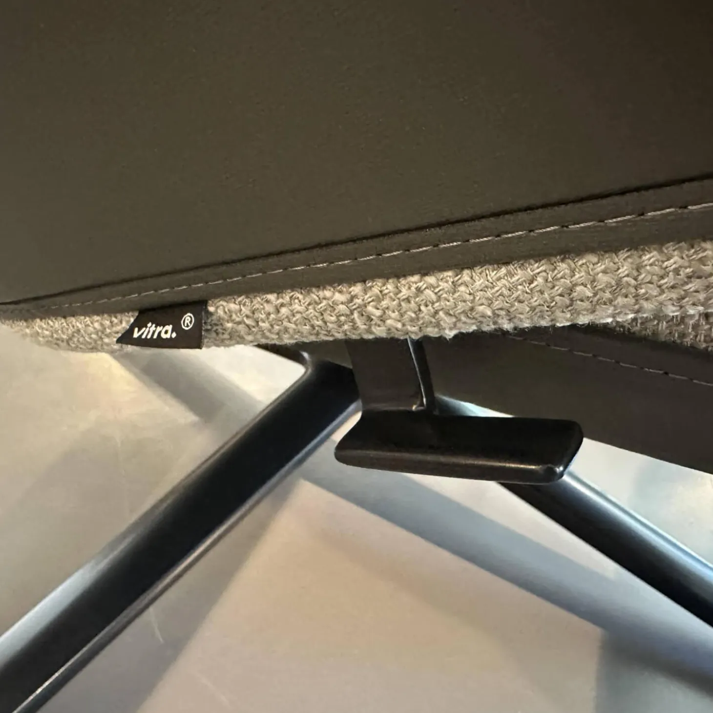 Sessel Grand Relax Schale Leder Forte Decor Umbra Grau Innen Stoff Corsaro Bambus Melange Grau Mit Hocker