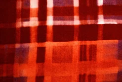 Sessel Hanson 460 Rubelli Macallan 30260-004 Cat. V Rot Kariert Gestell Buche Schwarz mit Hocker