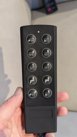 Sessel Hathi Leder Vivre Alu Grau Fuß V4 Edelstahl Mit Verstellung 2 Motorisch Und Aufstehhilfe Sowie Sitz und Rückenheitzung