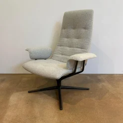 Sessel Healey Soft 184 10 Stoff Divina Melange 2 120 Hellgrau Grau Gestell Bronze Schwarz Matt Pulverbeschichtet