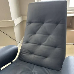 Sessel Healey Soft Bezug Leder Vintage Tourmaline Gestell Metall Bronziert