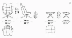 Sessel Husk Stoff Rattier Astro Seil Beige Schale Kunststoff Weiß Gestell Eiche Hell Gebürstet Mit Hocker