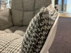 Sessel Husk Stoff Scozia 2489151 Grau Gestell Weiß Lackiert Ohne Drehfunktion