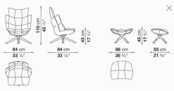 Sessel Husk Stoff Segeltuch Asolo Bastfarben Beige Schale Kunststoff Weiß Gestell Eiche Hell Gebürstet Mit Hocker