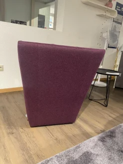 Sessel Ice Cube Bezug Filz Divina Meolange C 0671 Violett Gestell Massivholz Mit Drehfuß